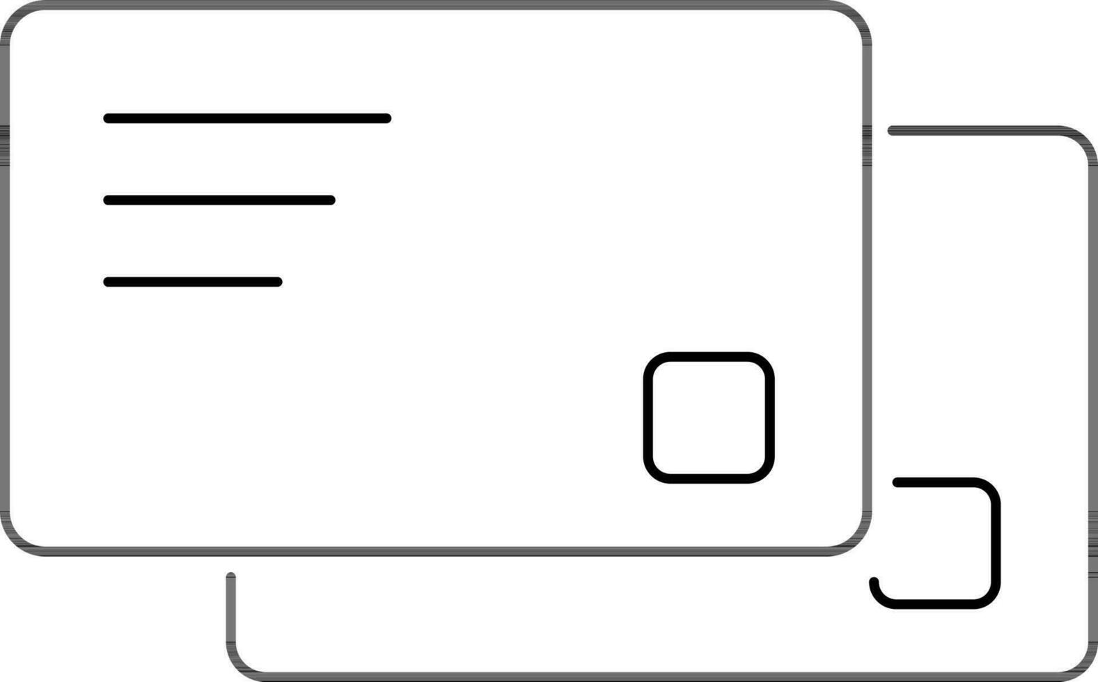 Flat illustration of Credit Card. vector