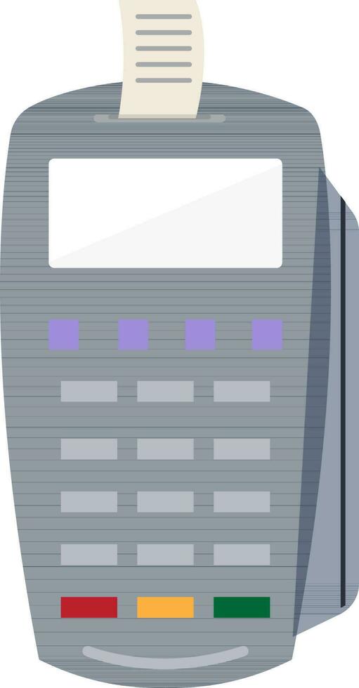 Flat illustration of pos terminal. vector