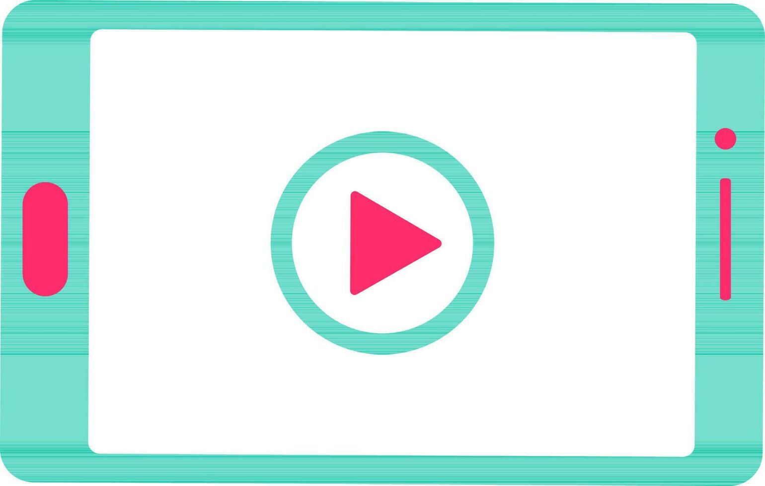 Play button audio video media technology concept. vector