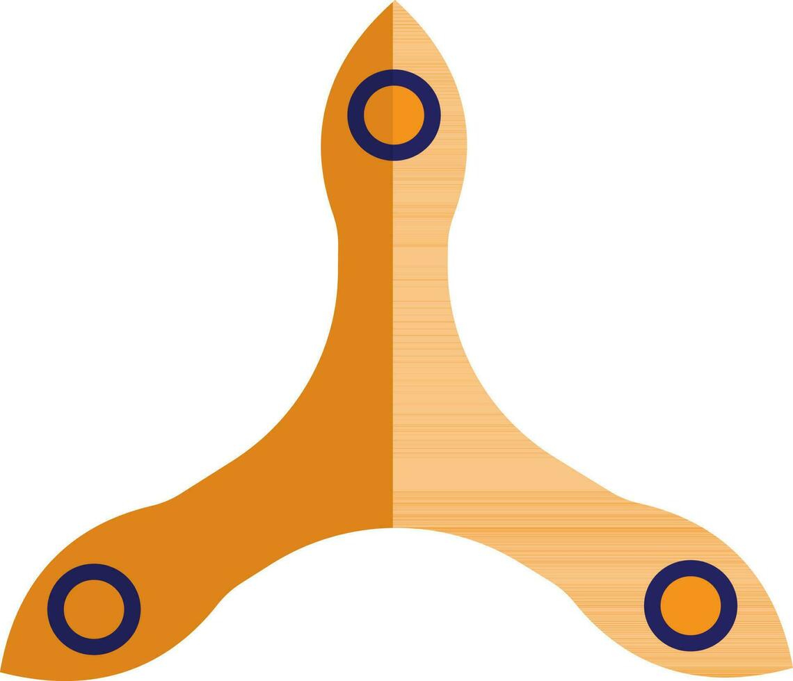 Three arms of spinner toy for playing concept in half shadow. vector