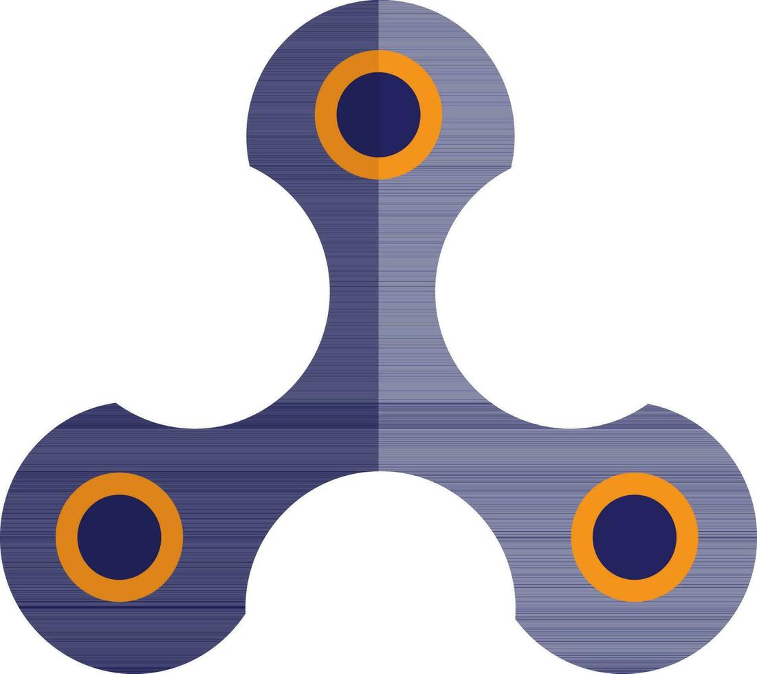 Hand spinner toy set for stress relief in half shadow. vector