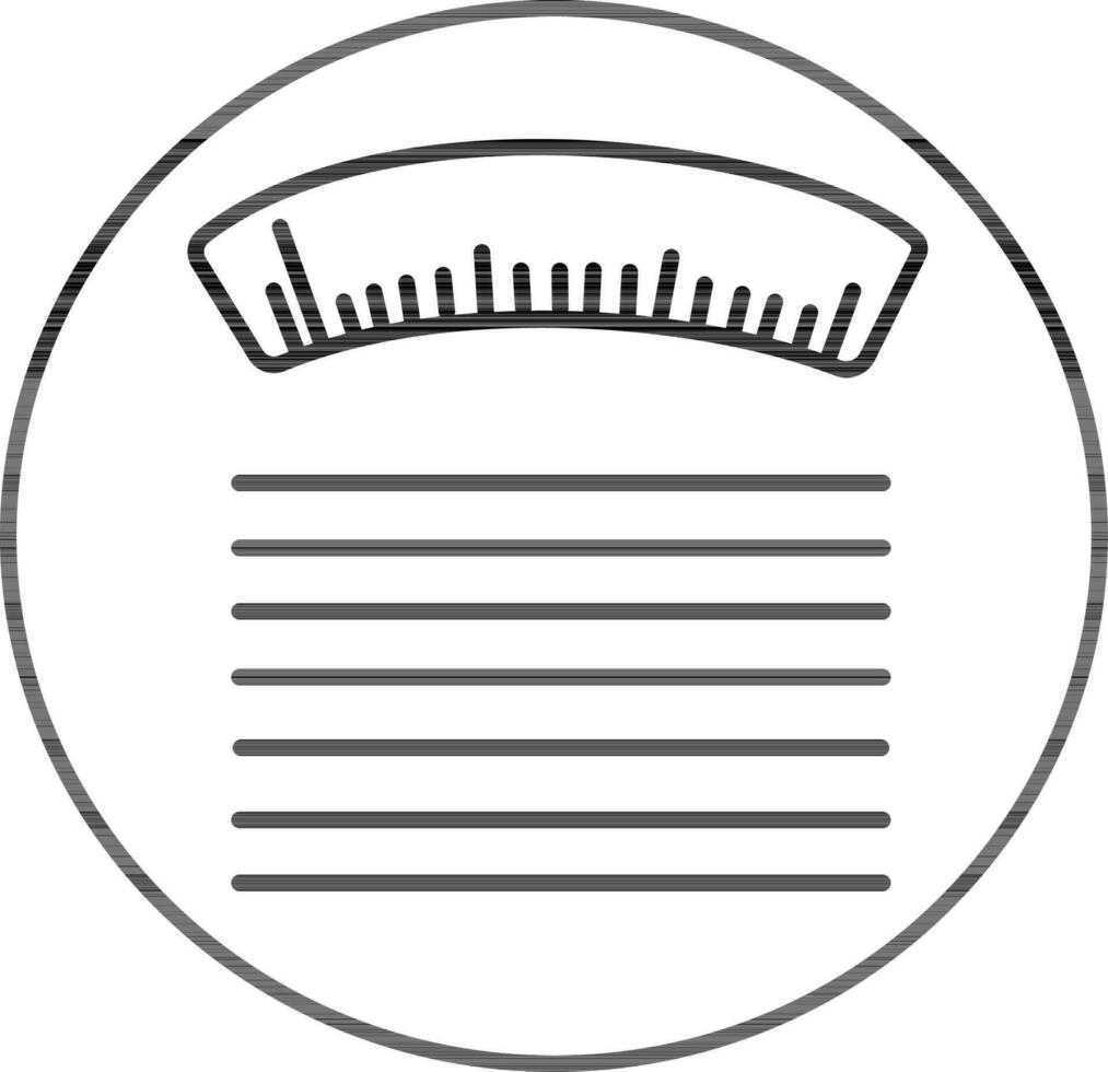 Line-art Weighing Machine sign or symbol. vector
