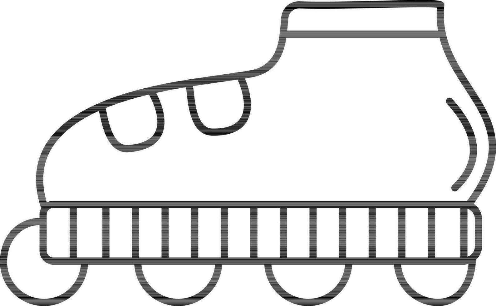 Line-art illustration of Roller Skates. vector