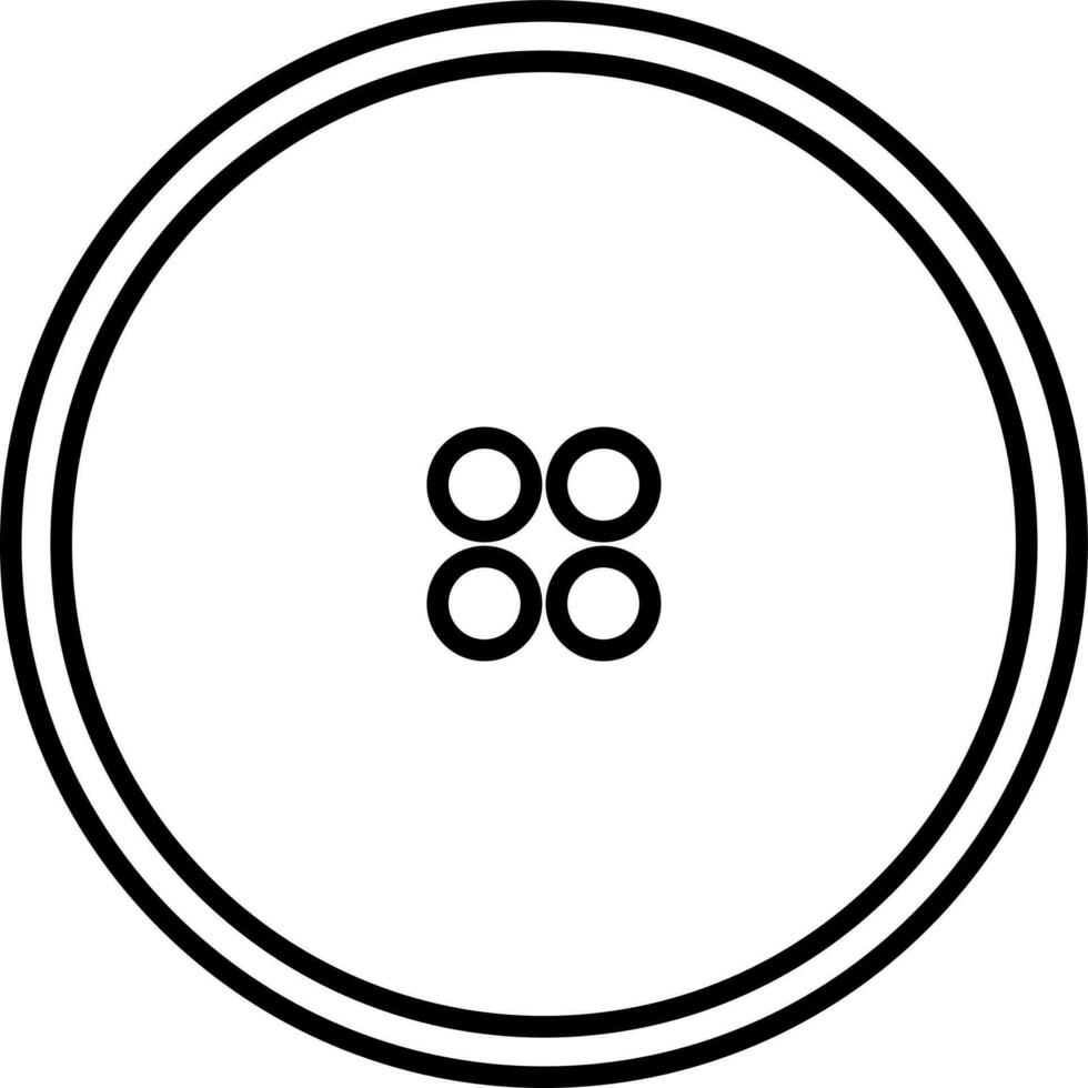 Flat illustration of a button. vector