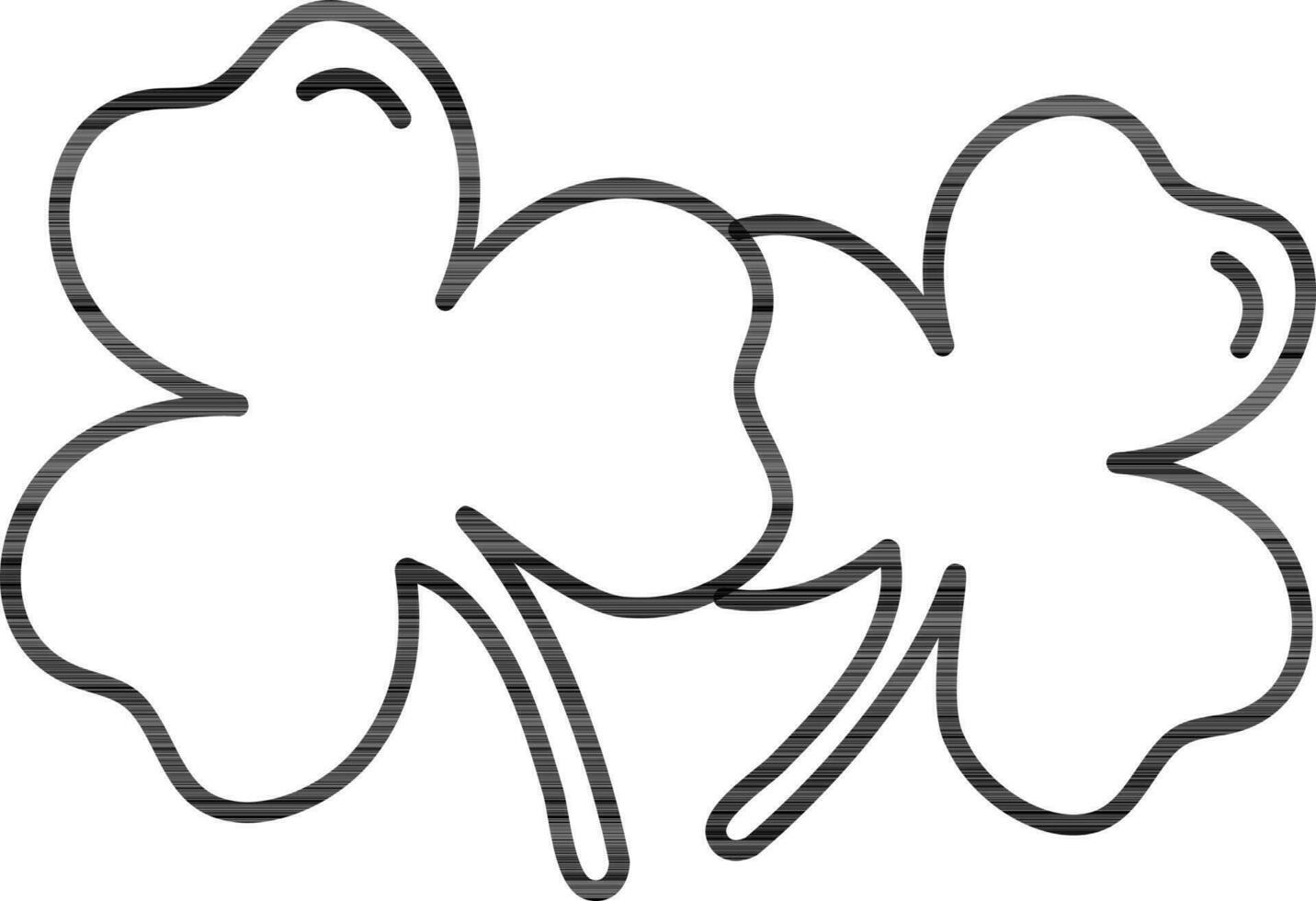 plano ilustración de trébol hojas. vector