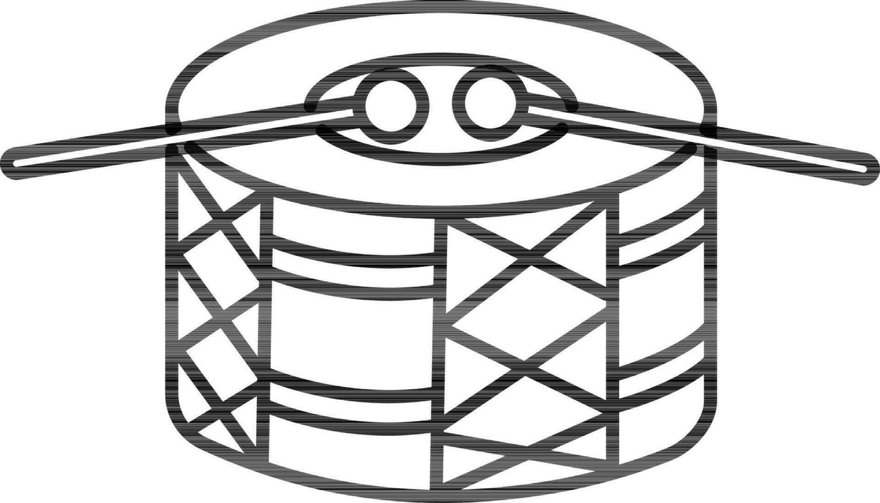 Vector Drum sign or symbol.