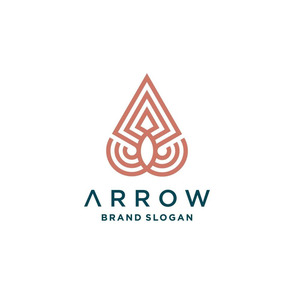 Arrow logo design vector with modern idea