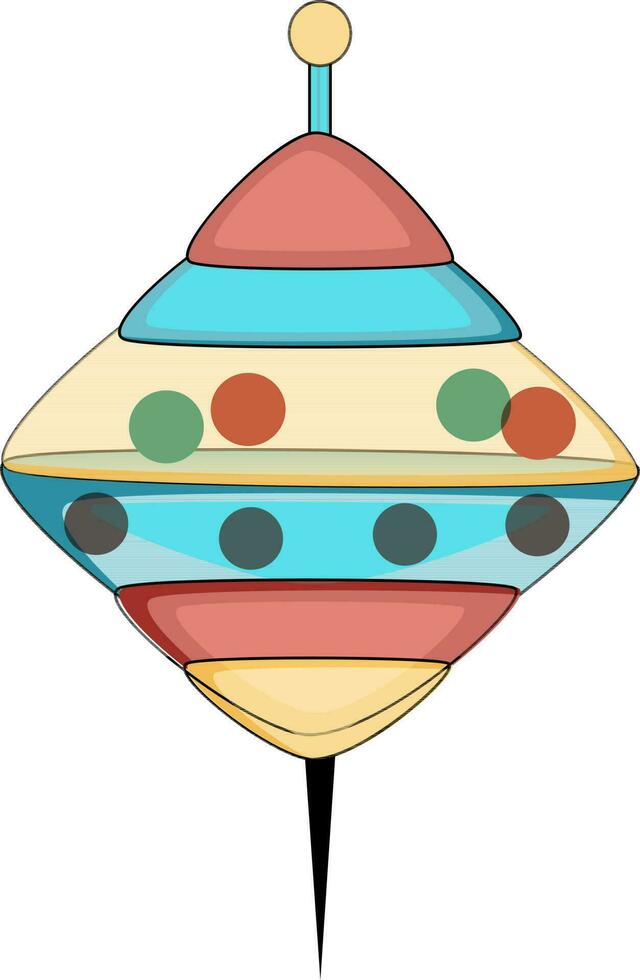 Illustration of a whirligig. vector