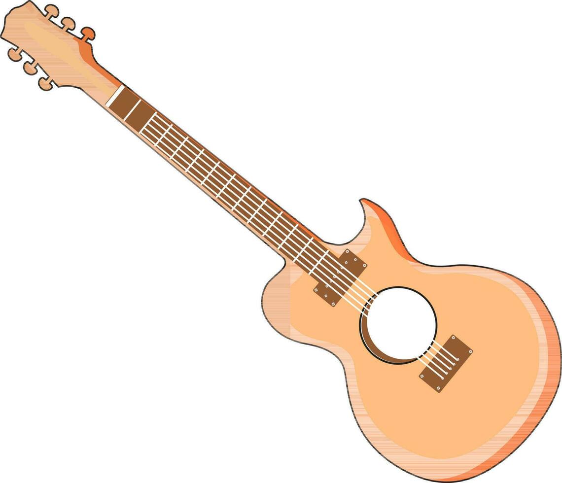 elegante acústico guitarra instrumento. vector
