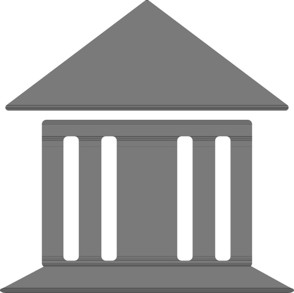 Flat style illustration of bank. vector