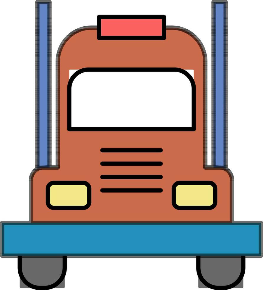 Front side view of a Truck. vector