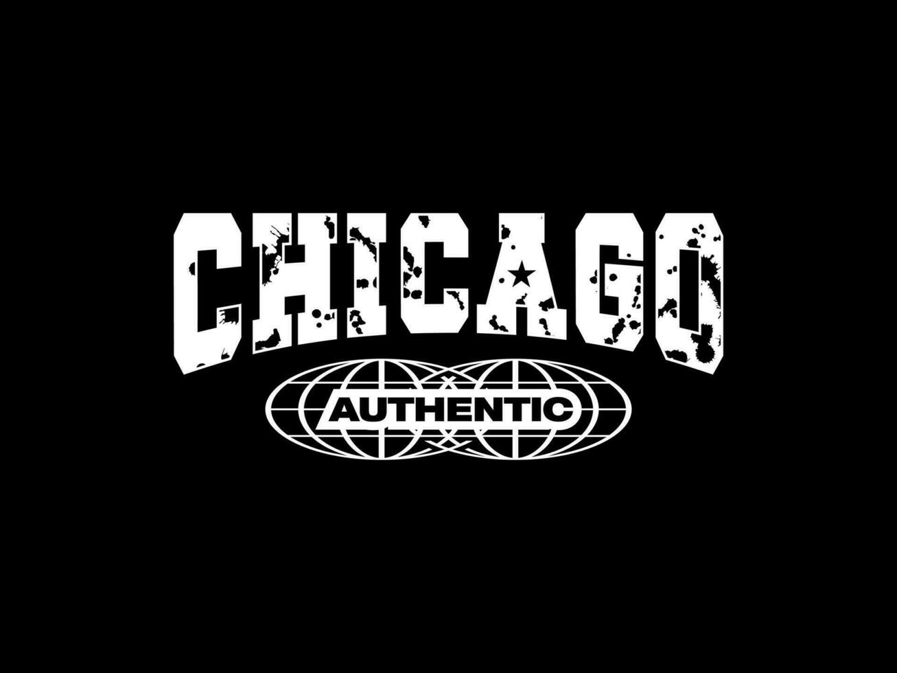 design tshirt streetwear clothing chicago vector typography perfect for modern apparel