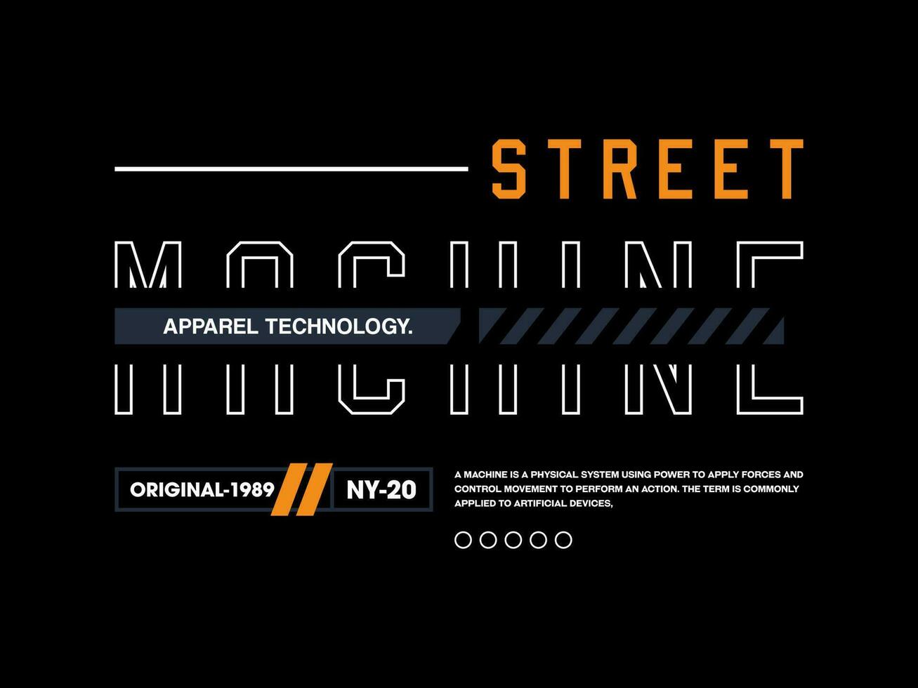 design tshirt streetwear clothing street machine vector typography perfect for modern apparel