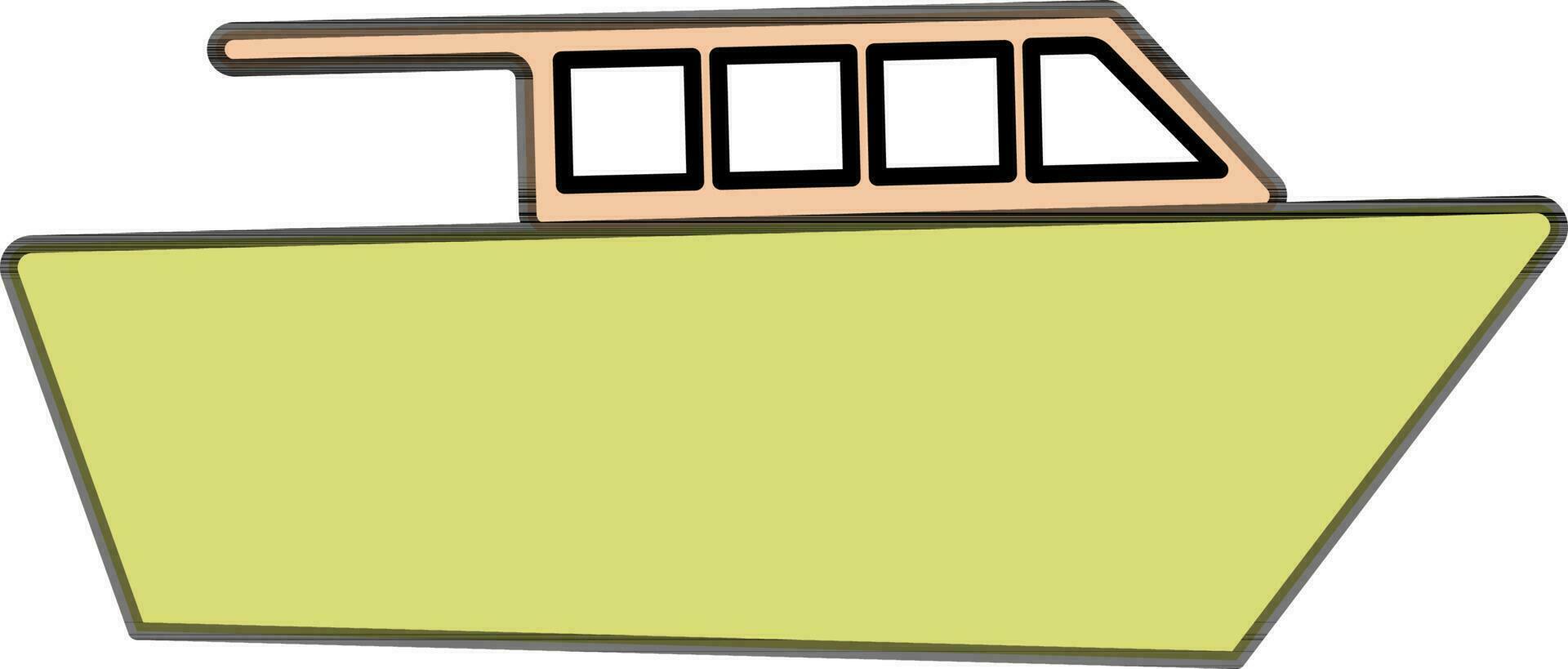 Flat illustration of a Ship. vector