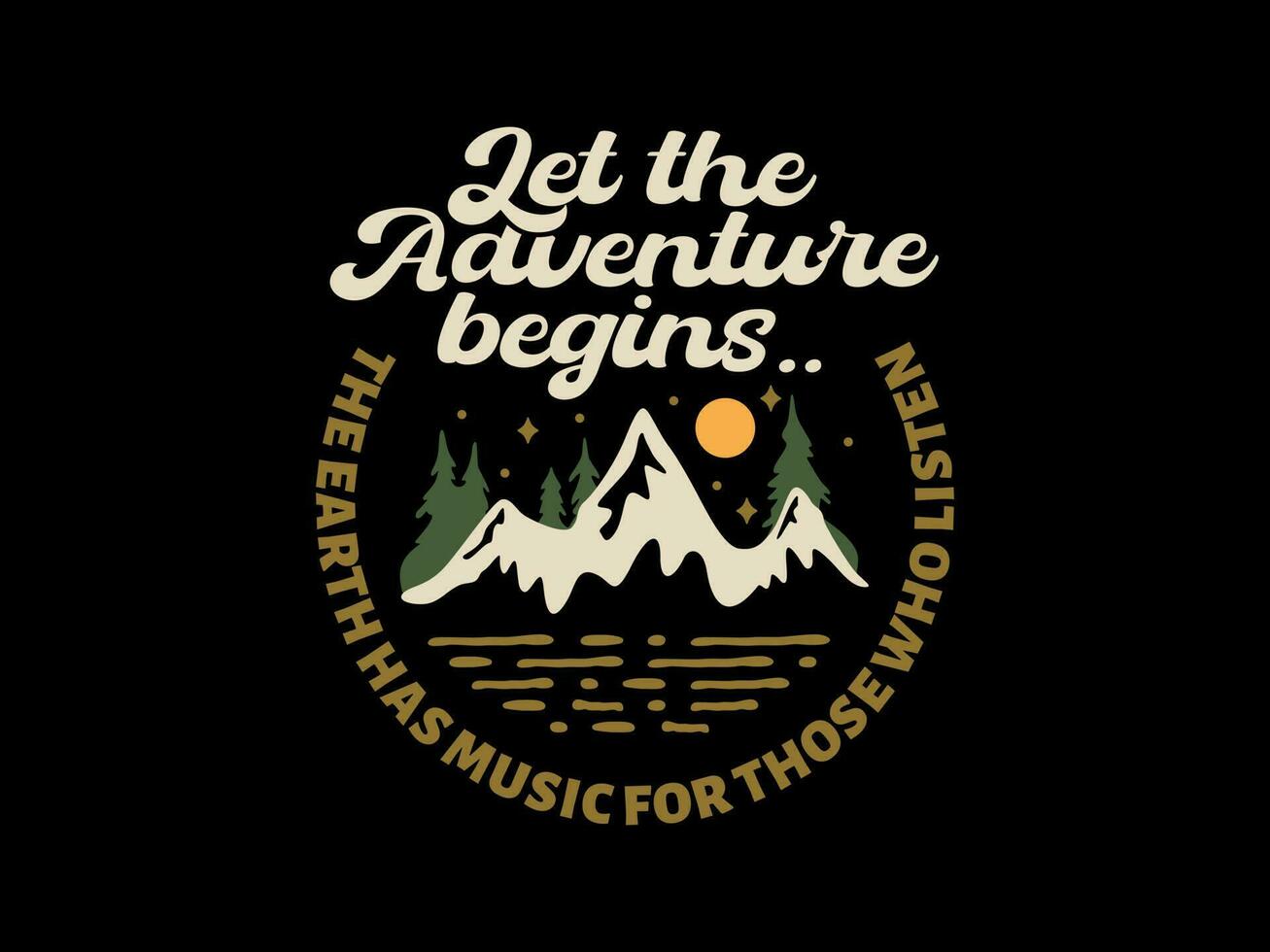 design tshirt streetwear clothing get the adventure begin vector typography perfect for modern apparel