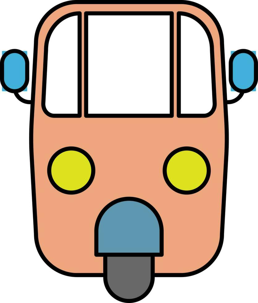 Front view of an Auto Rickshaw. vector