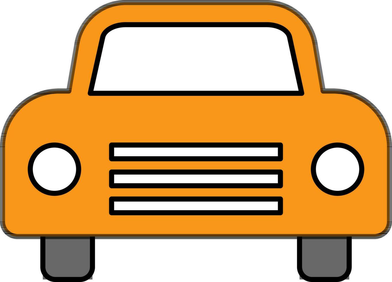 Front side view of a Car. vector