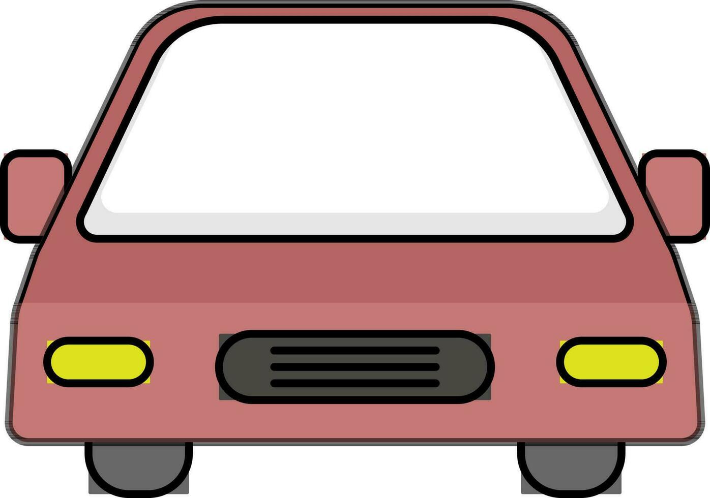 Front side view of a Car. vector