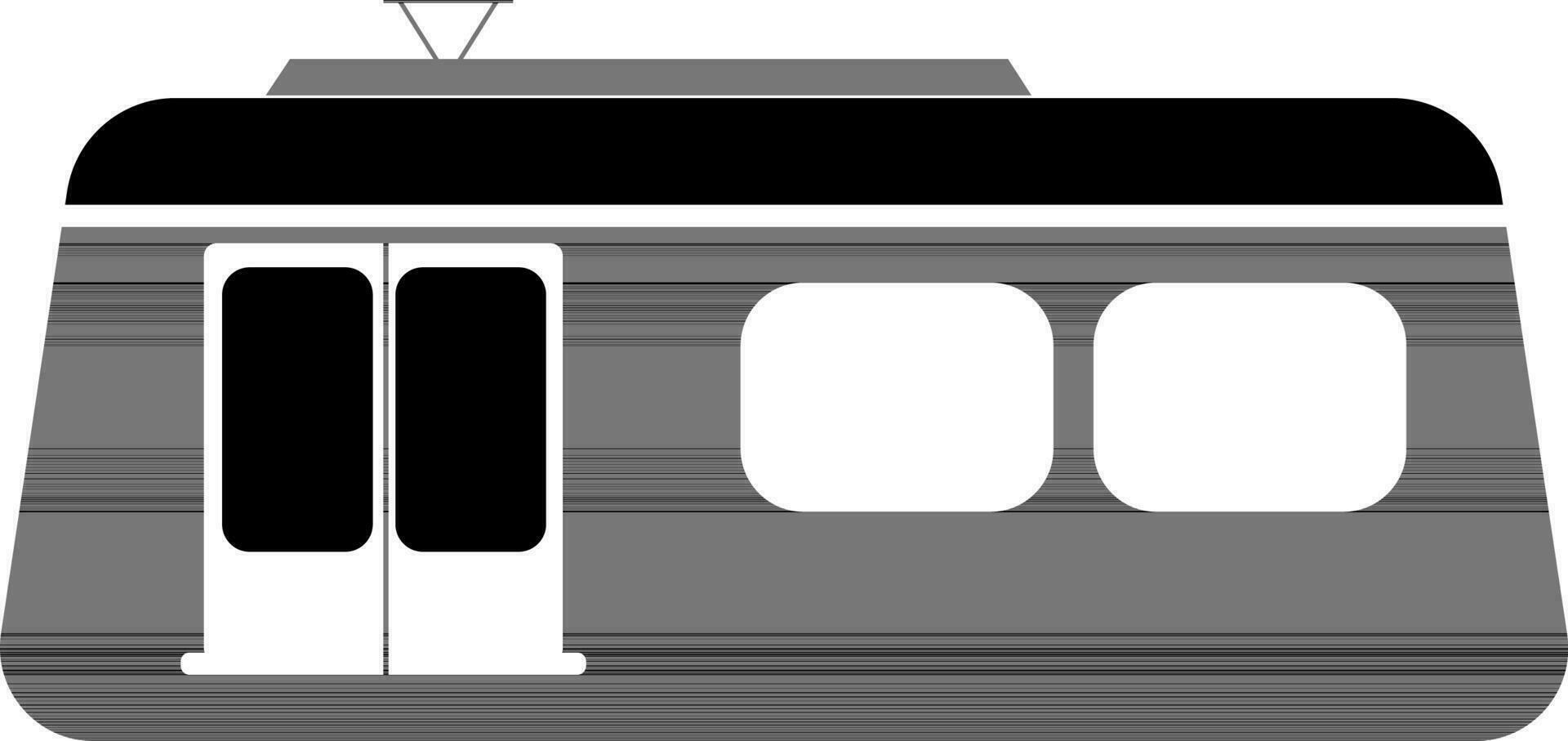 lado ver de un tren firmar o símbolo para transporte. vector