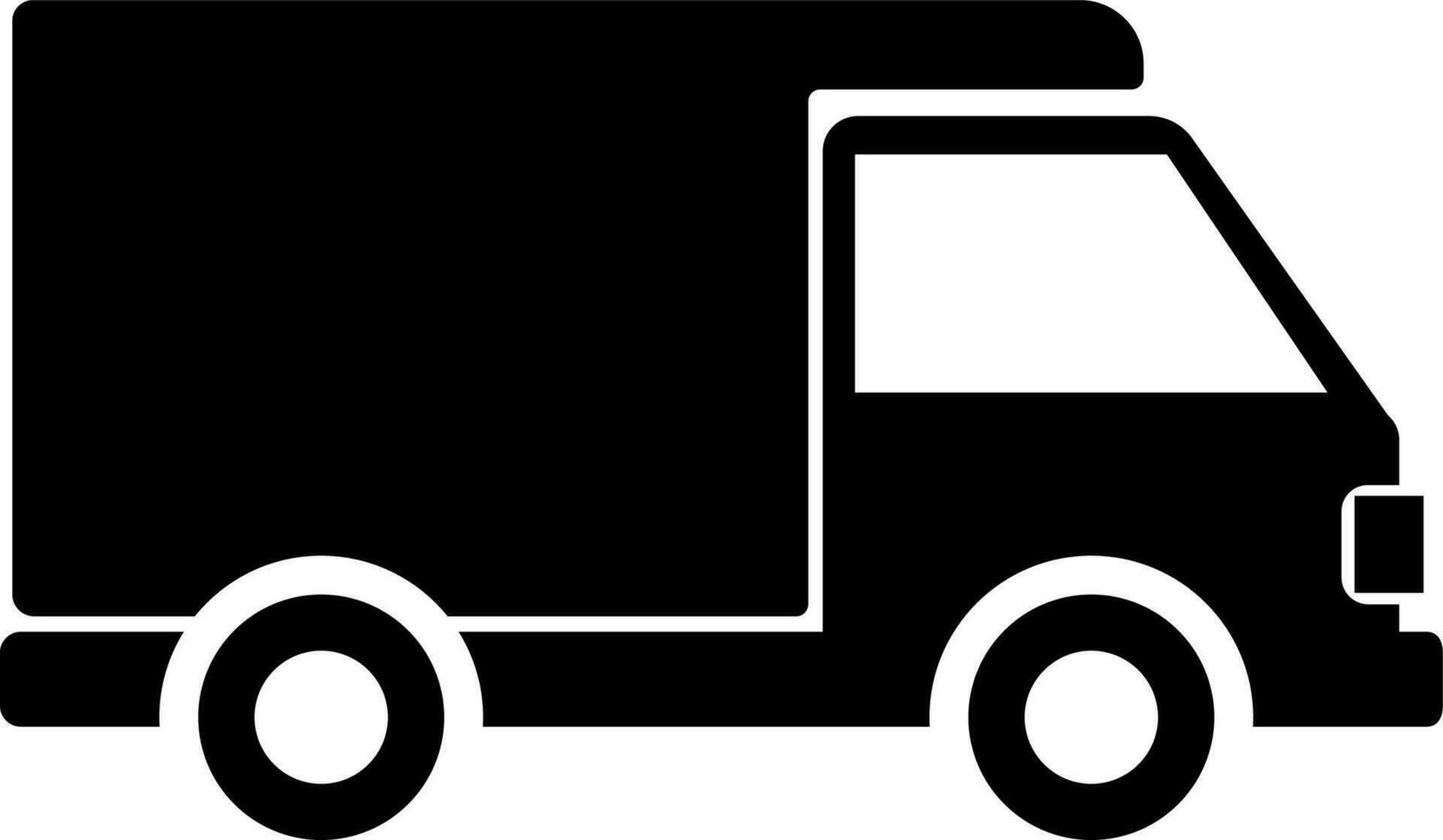 Flat sign or symbol of a Truck. vector