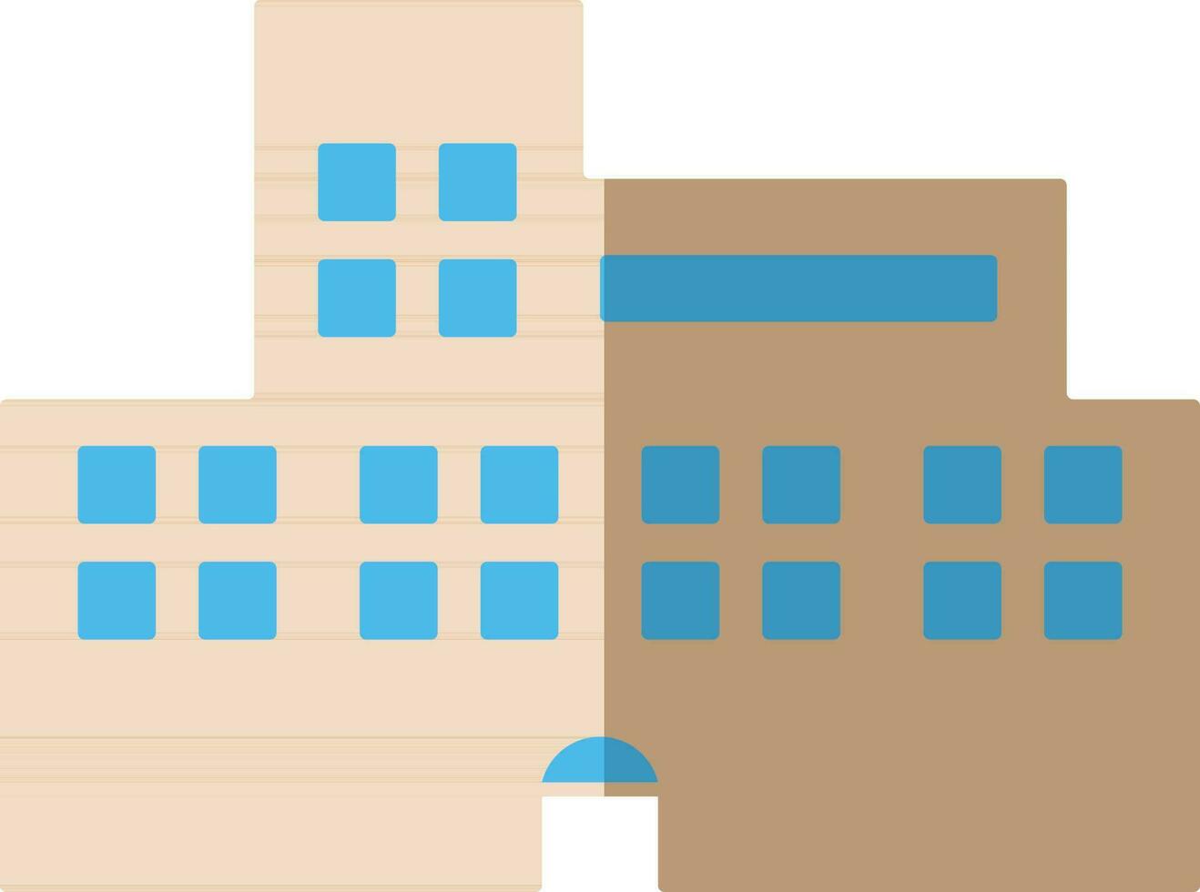 Beautiful building in flat style illustration. vector