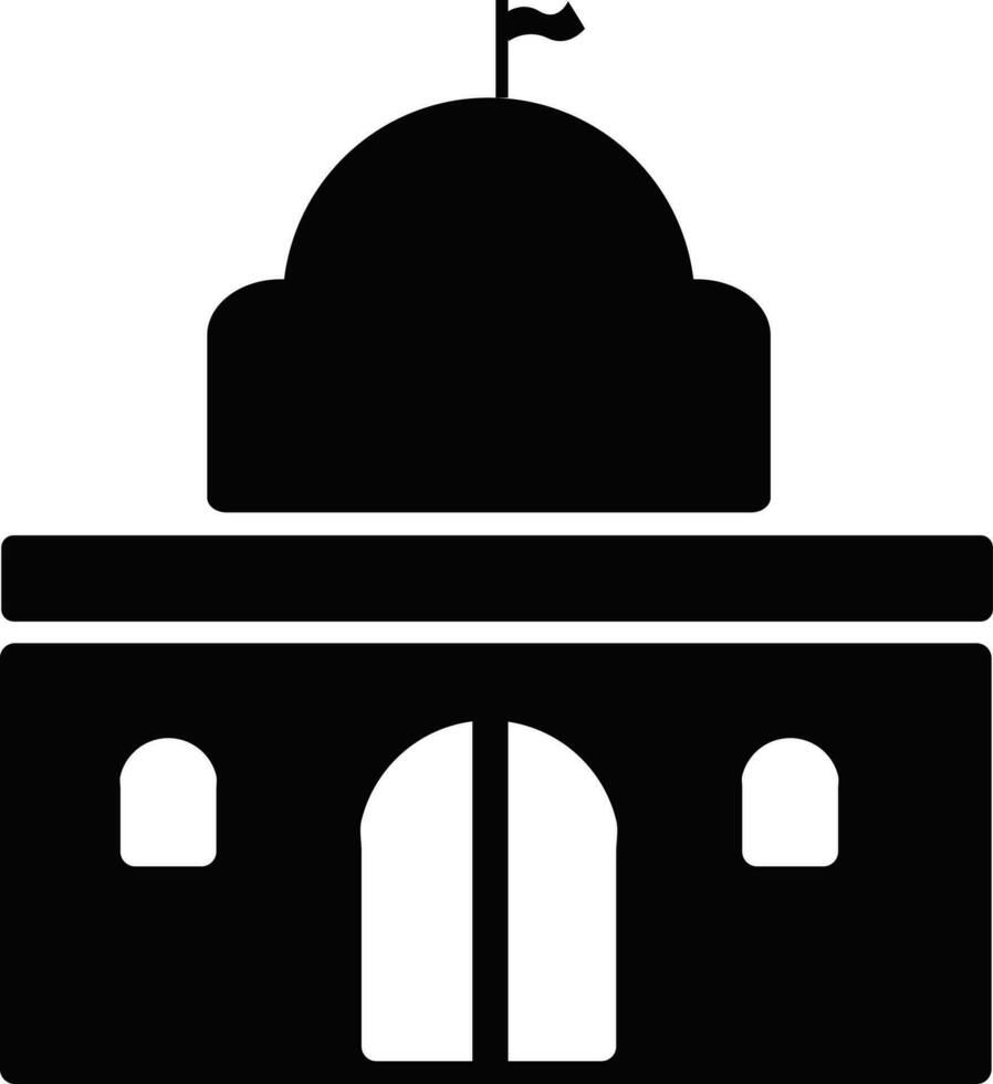 Court in black and white color. vector