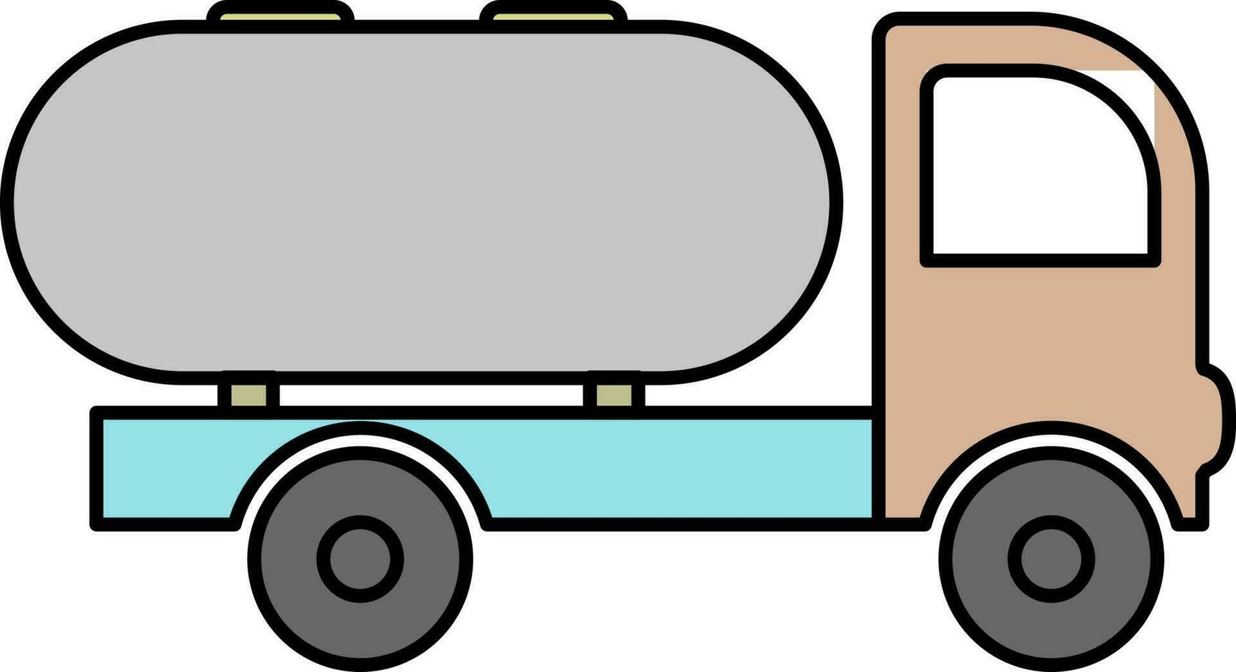 Flat illustration of Tank Truck. vector