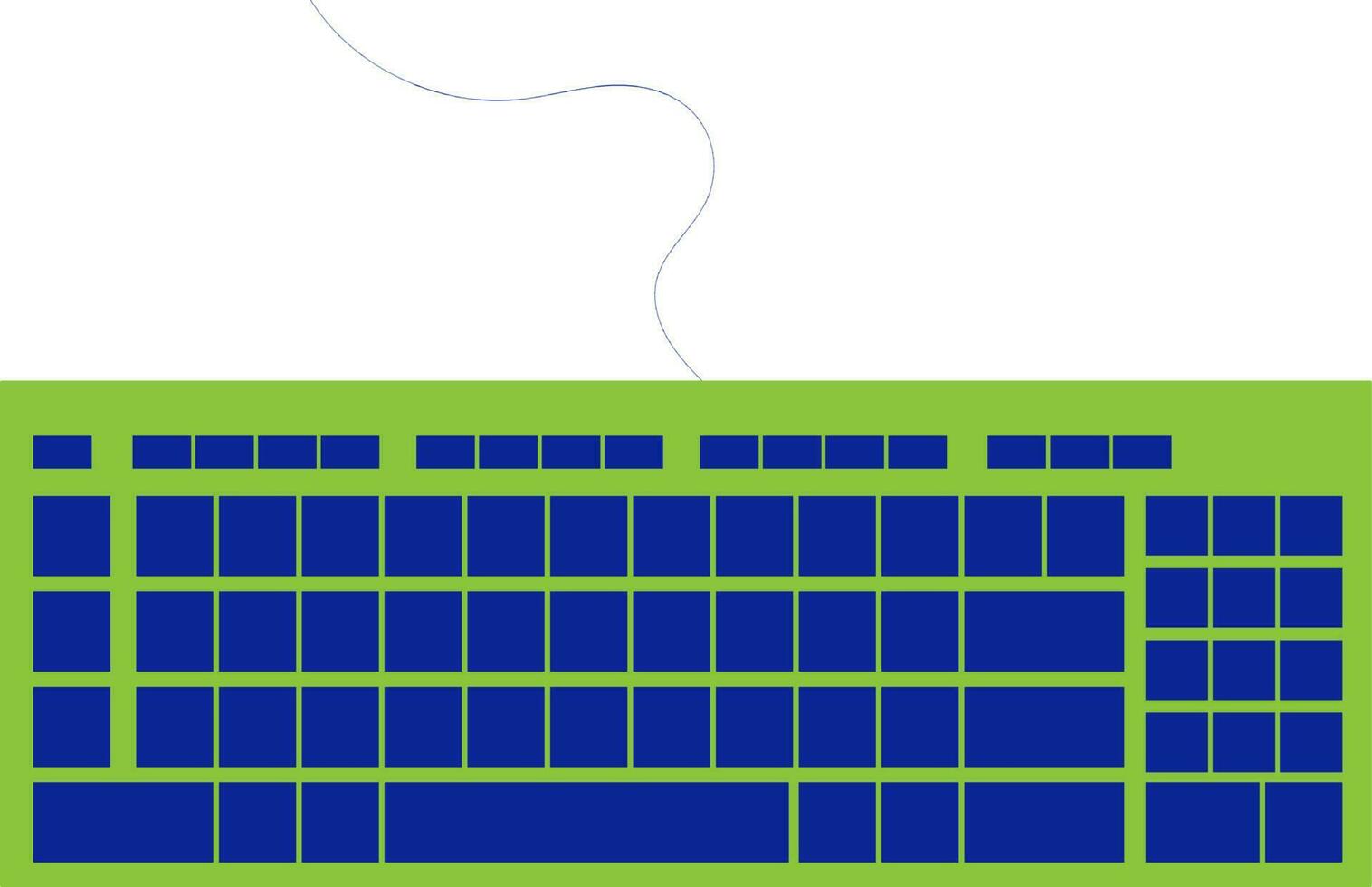 Key board made by blue and green color. vector