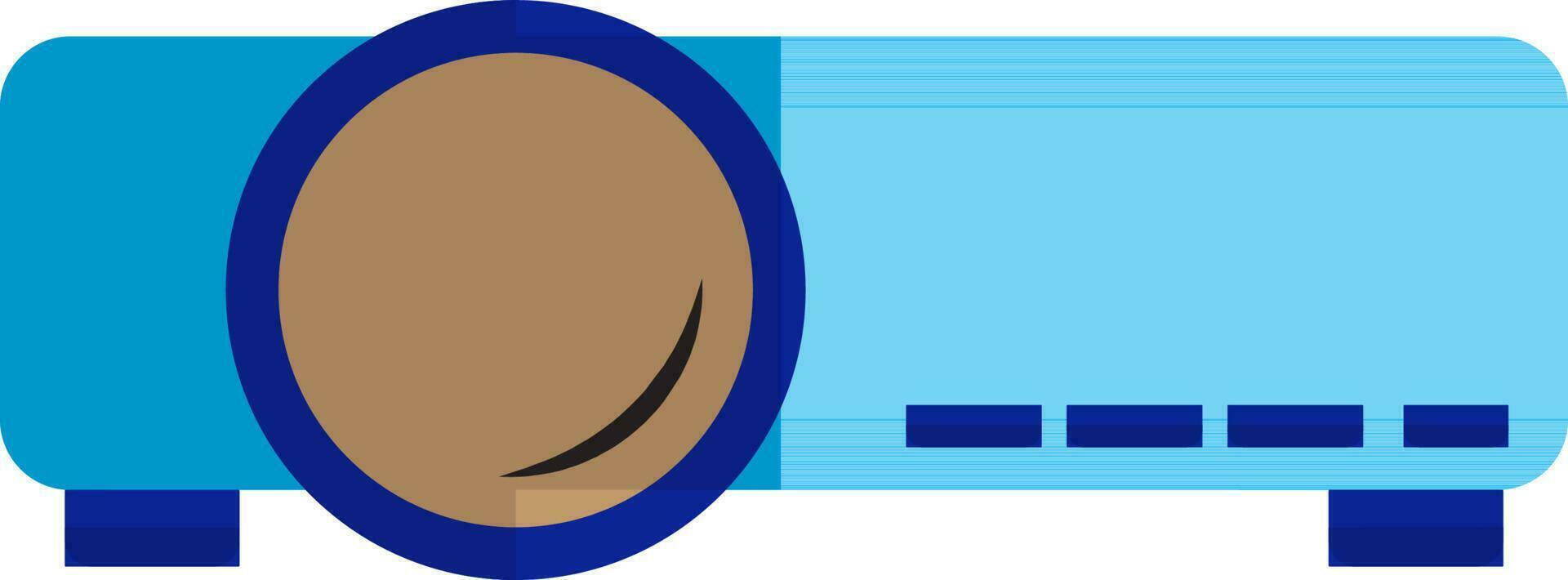 Blue and brown projector. vector