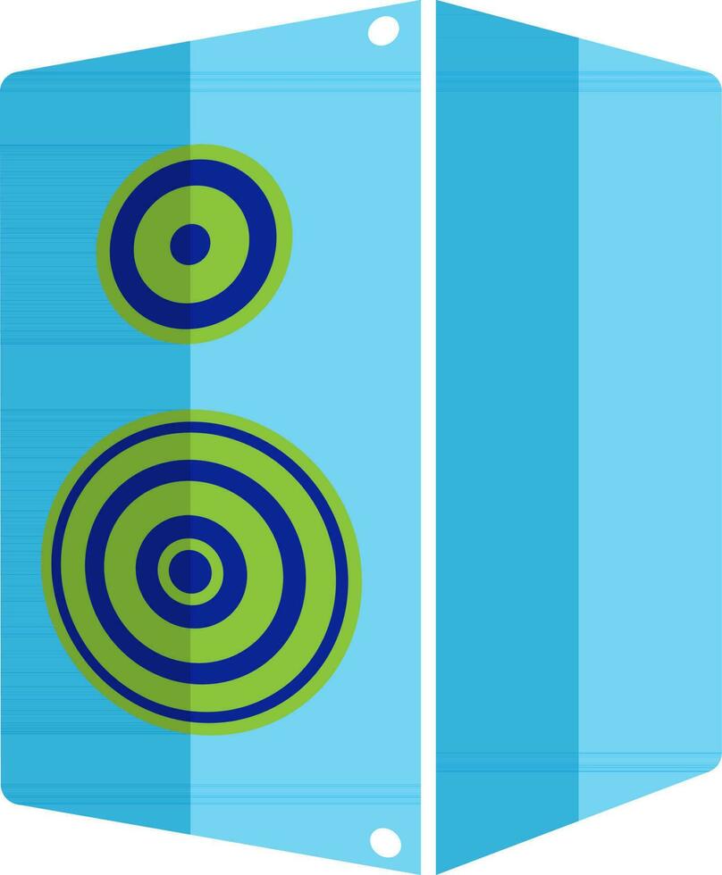Blue and green sound speaker. vector
