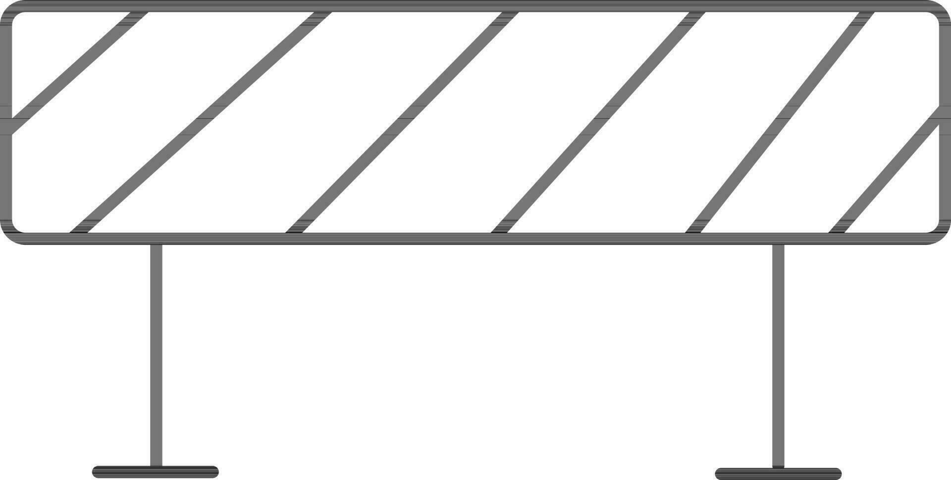 Flat illustration of Road Barrier. vector