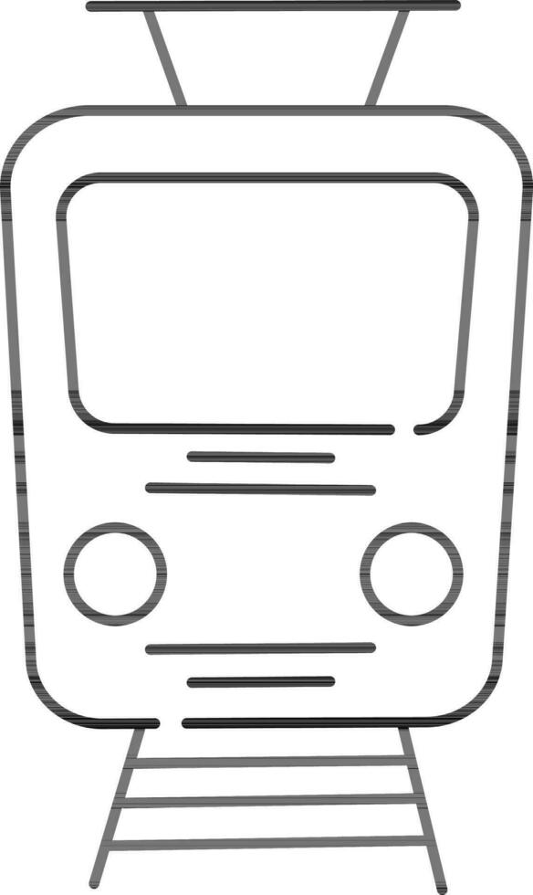 Line art symbol of Train. vector