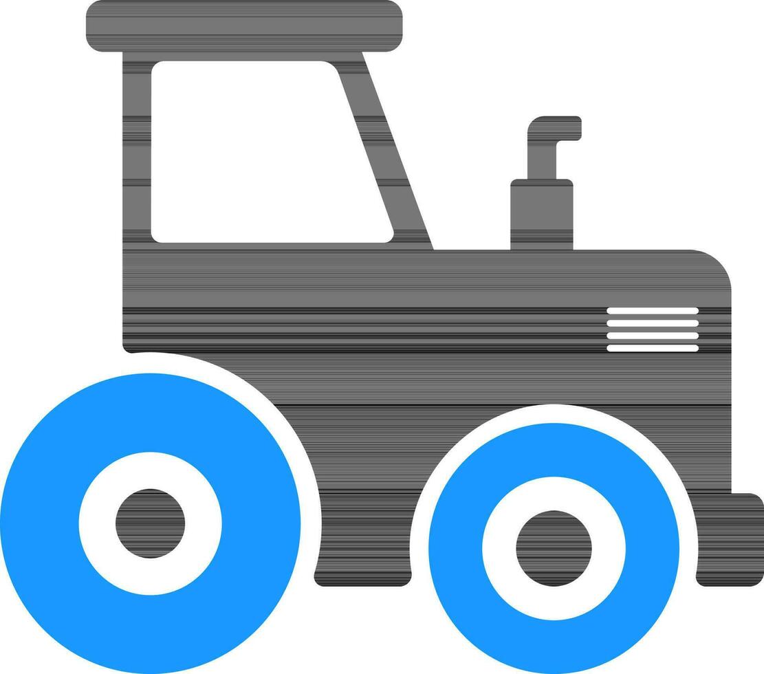 Flat Sign or Symbol of a Tractor for Transport concept. vector