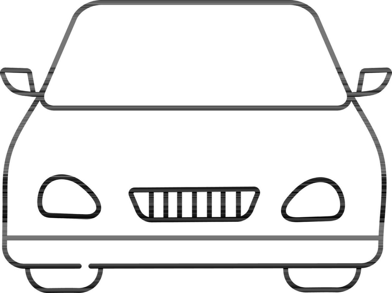 línea Arte ilustración de un coche. vector