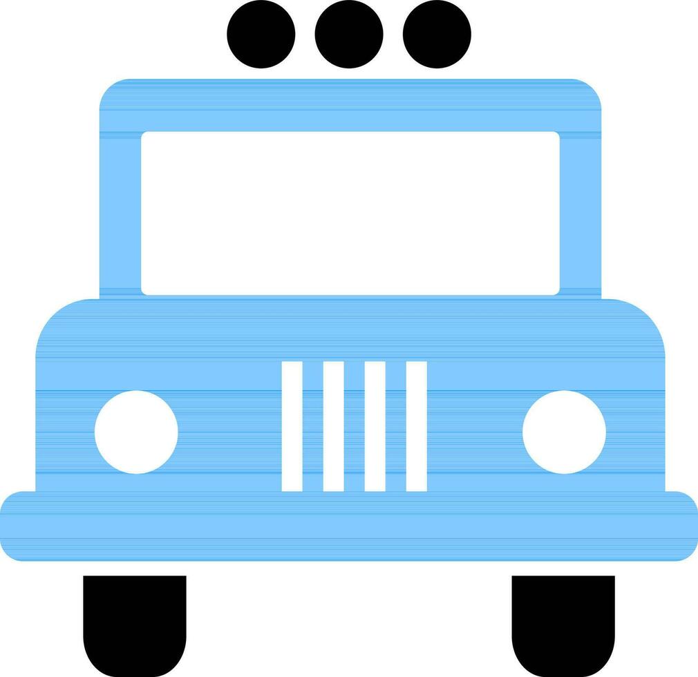 Flat sign or symbol of a Jeep. vector