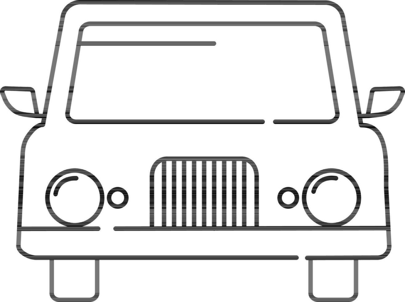 Front view illustration of a Car. vector