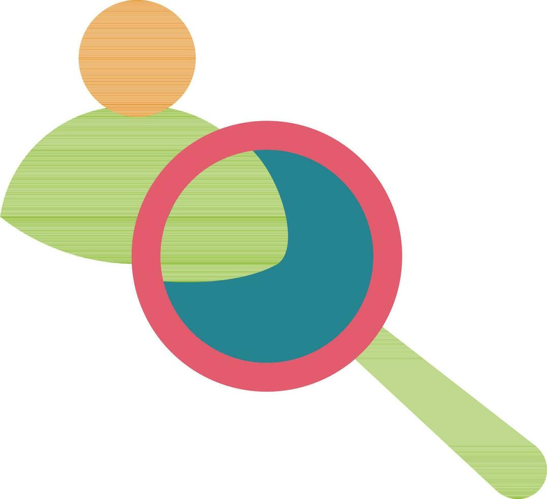 Illustration of search candidate with magnify tool. vector