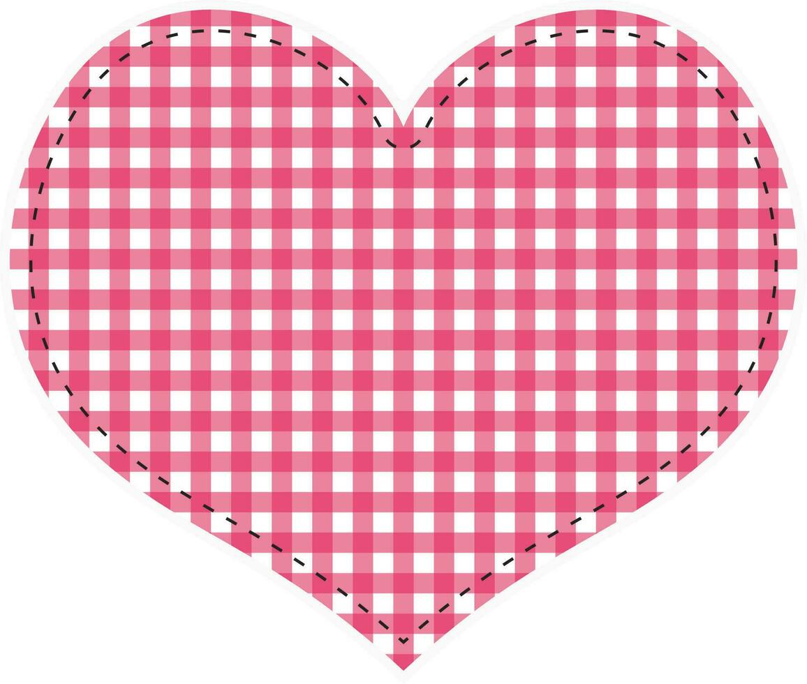 Pink heart for happy valentine's day. vector
