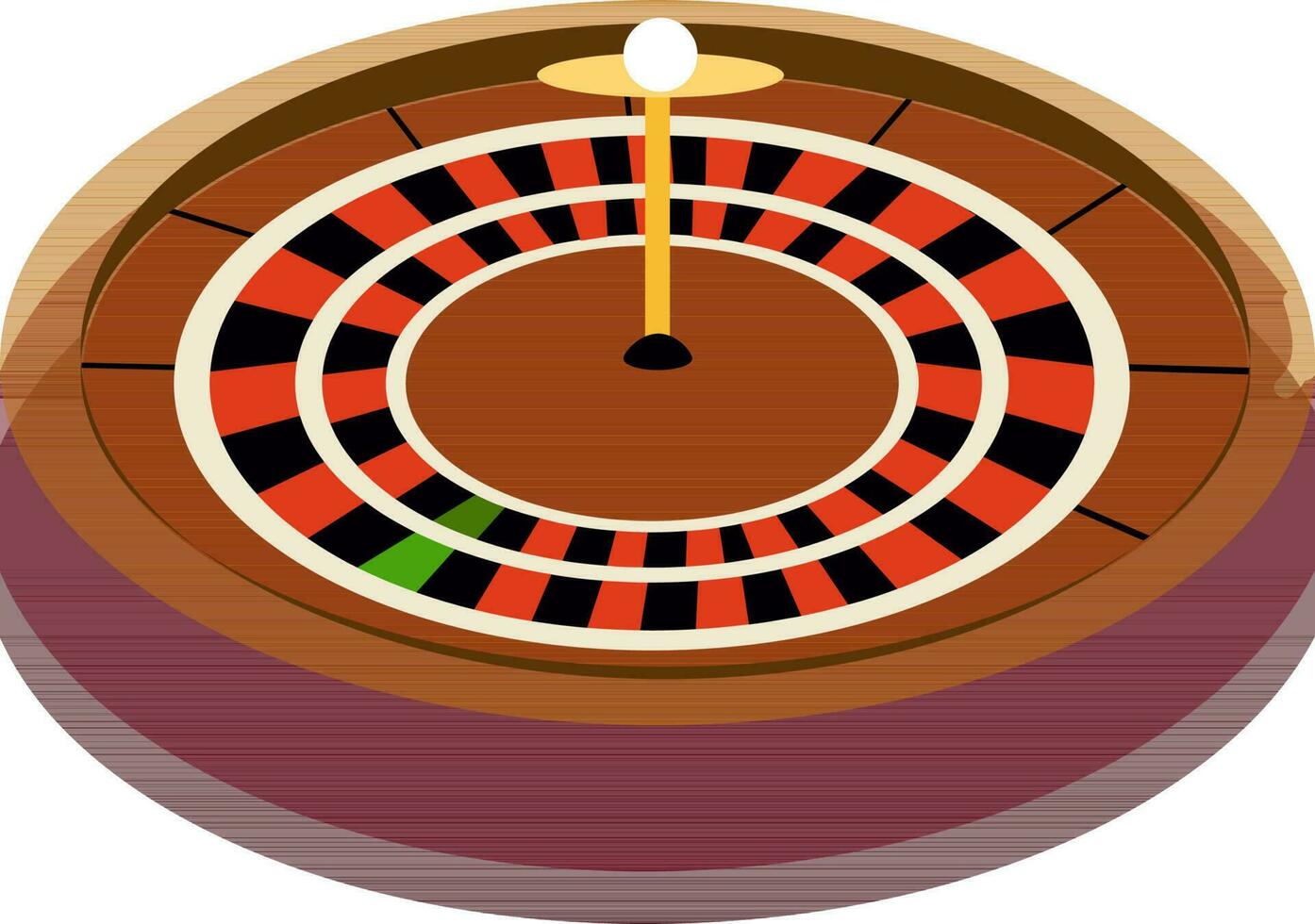 Illustration of roulette wheel. vector