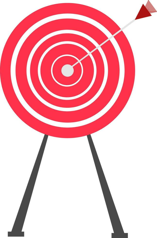 Illustration of target board with arrow. vector