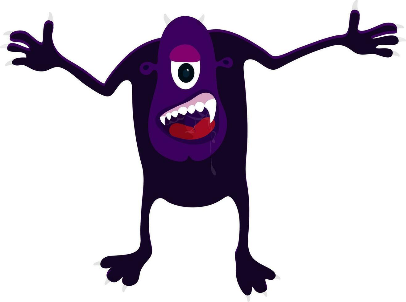 Illustration of scary zombie or monster. vector