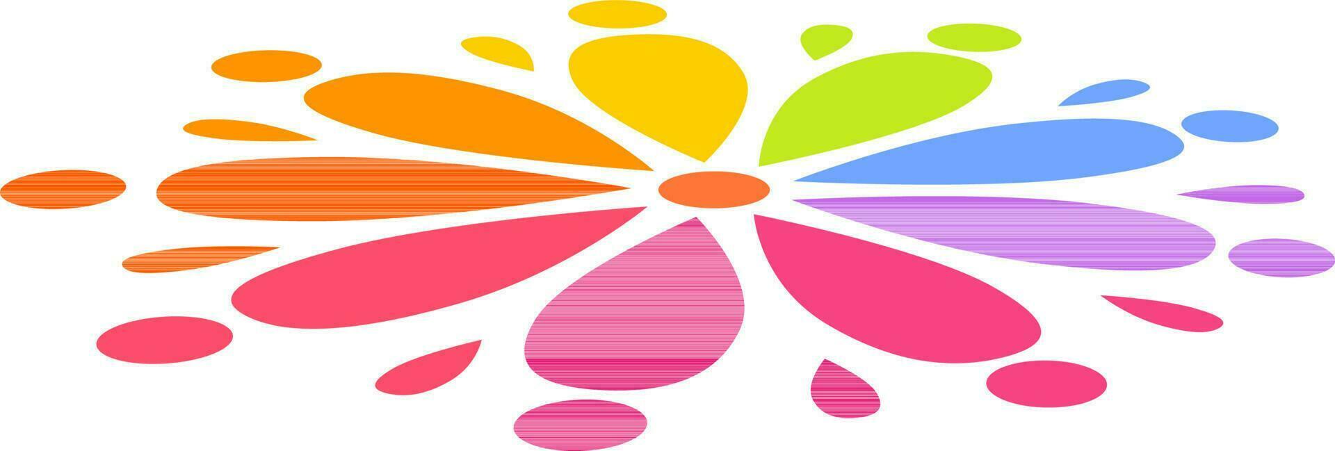 Illustration of colorful floral design. vector
