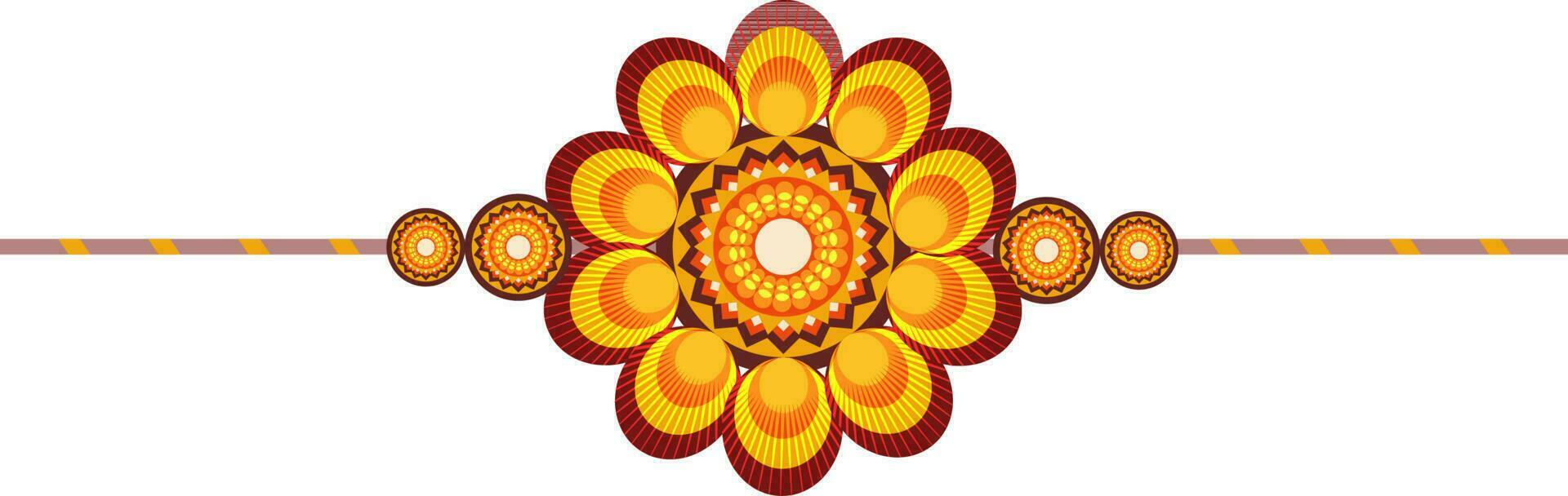 Creative decorative Rakhi for Raksha Bandhan. vector