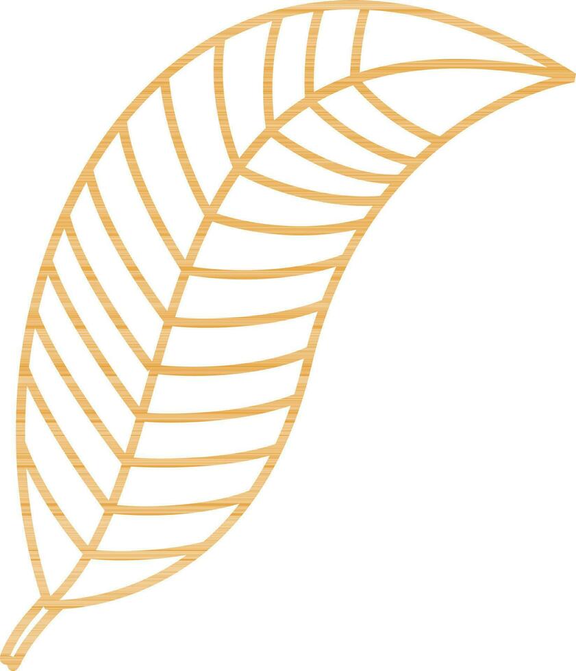Flat illustration of orange leaf. vector