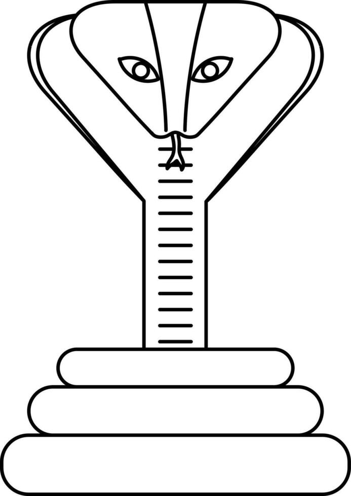 Snake icon in chinese zodiac in stroke style. vector