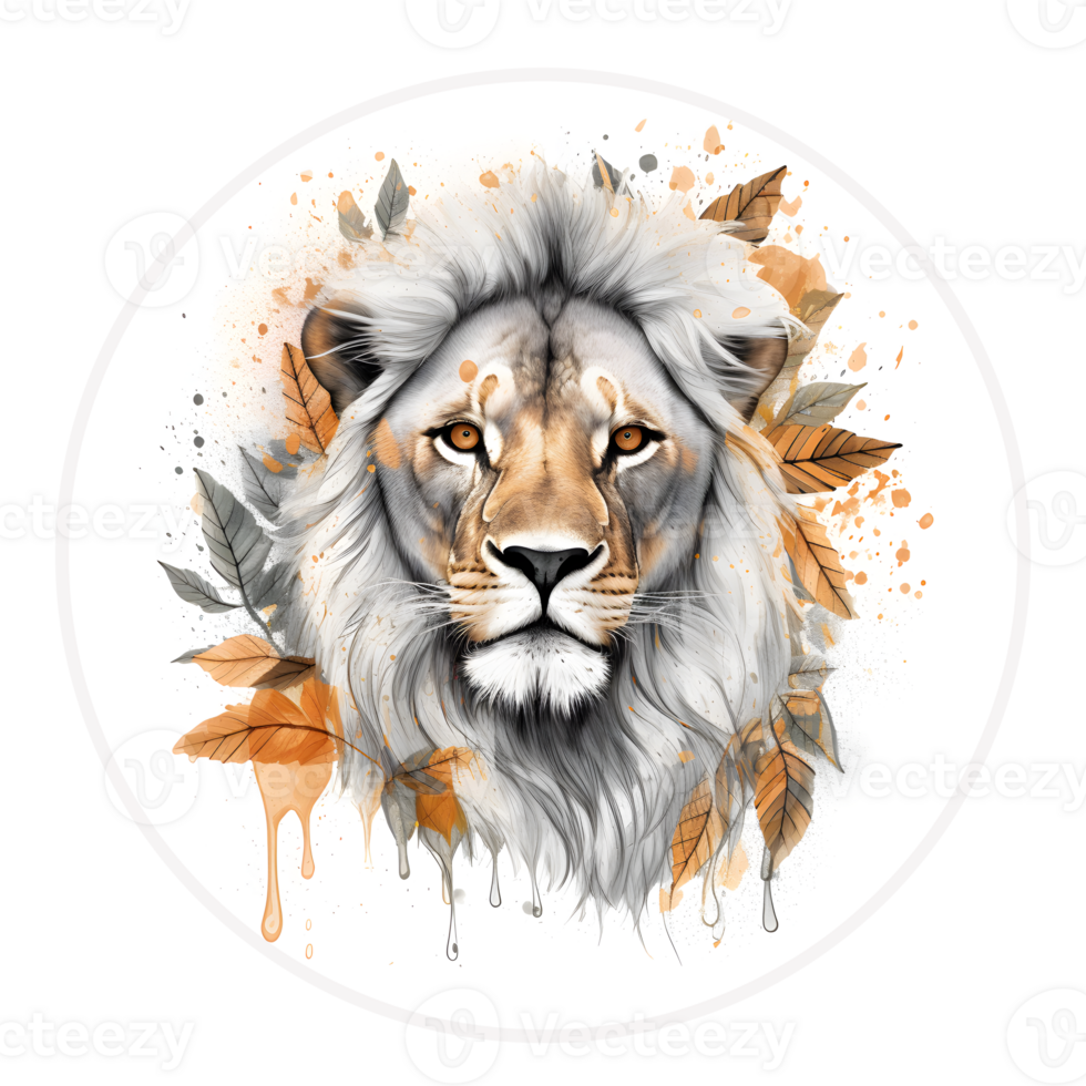 king lion t-shirt design, best , trending design, book cover ,posters and other uses , isolated. png