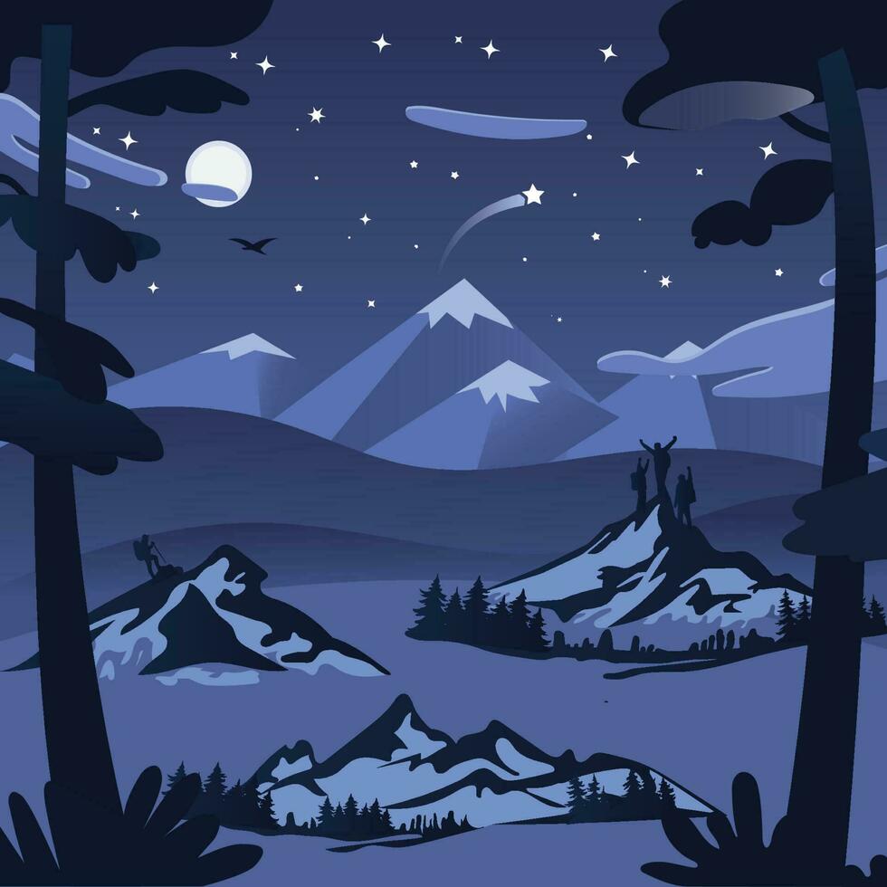 Mountain Landscape  Vector Art