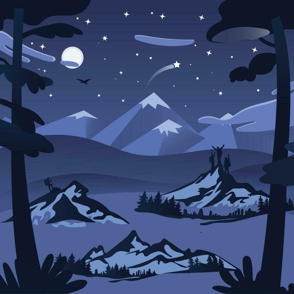 montaña paisaje vector Arte