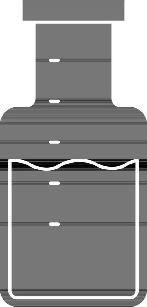 Chemical Flask Icon in Glyph Style. vector