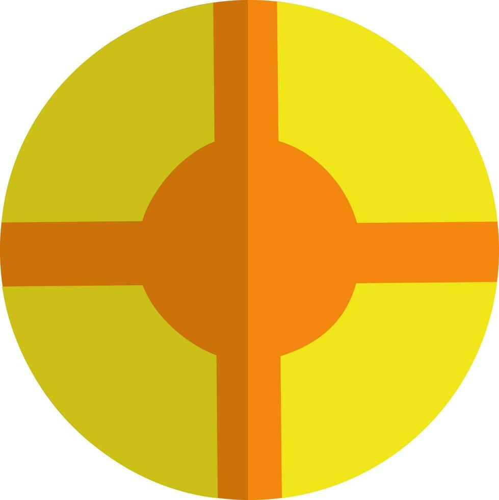 sello en amarillo y naranja color. vector